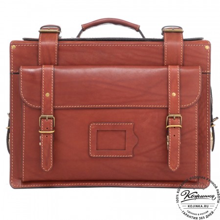 Кожаный портфель-кофр  "Универсал"  (коньяк)